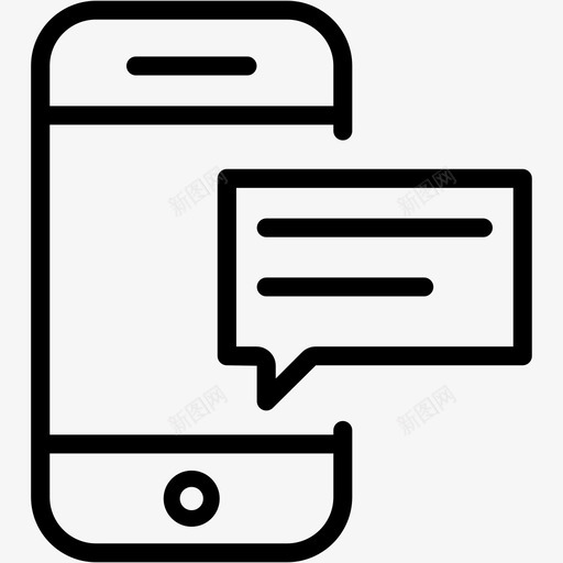 传入短信苹果iphone图标svg_新图网 https://ixintu.com iphone 传入短信 手机 杂项2 短信 苹果
