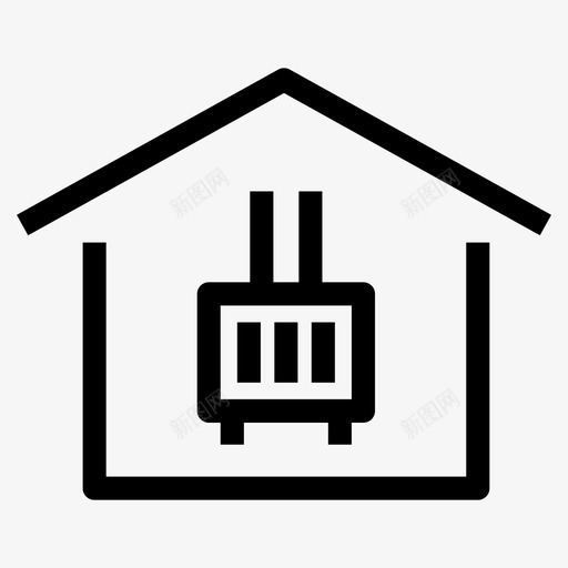 家用取暖器暖气家用图标svg_新图网 https://ixintu.com 家用 家用取暖器 房屋二号 暖气 烤箱 物业