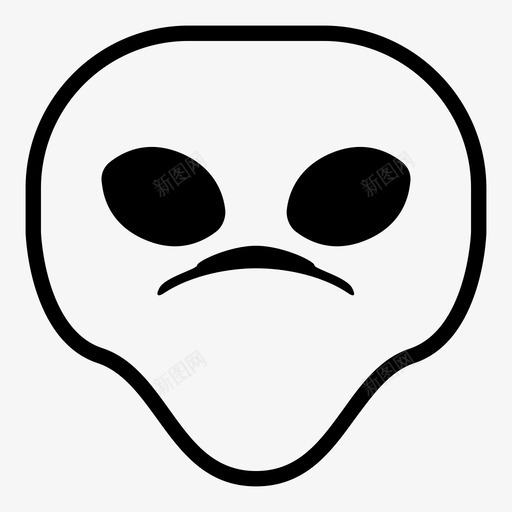 悲伤的外星人表情符号韩娜表情符号外星人版图标svg_新图网 https://ixintu.com 悲伤的外星人 表情符号 韩娜表情符号外星人版