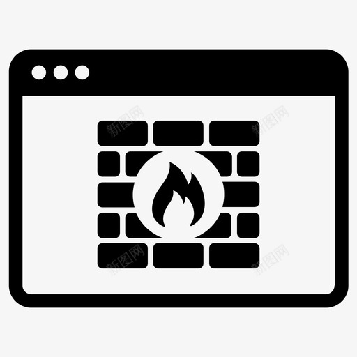 防火墙浏览器安全图标svg_新图网 https://ixintu.com 安全 浏览器 防火墙