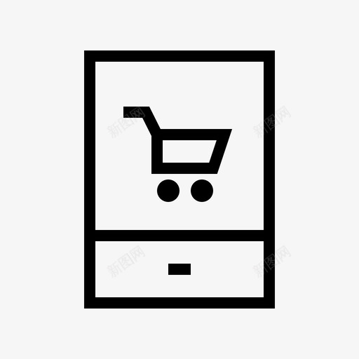 网店手机五金图标svg_新图网 https://ixintu.com 五金 商务瘦 手机 网店