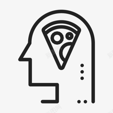 想着披萨休息食物图标图标