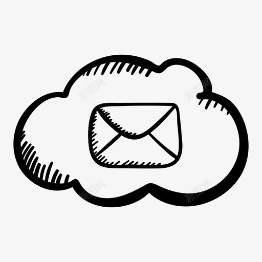 云邮件icloud消息图标svg_新图网 https://ixintu.com icloud 云邮件 消息