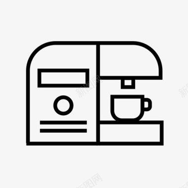 咖啡机浓缩咖啡机茶壶图标图标