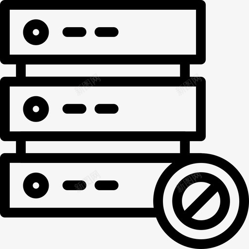 拒绝服务器数据数据库图标svg_新图网 https://ixintu.com 代理 存储 拒绝服务器 数据 数据库 服务器卷3行