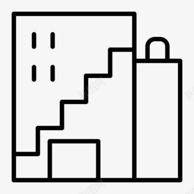 大厦公寓宿舍图标图标