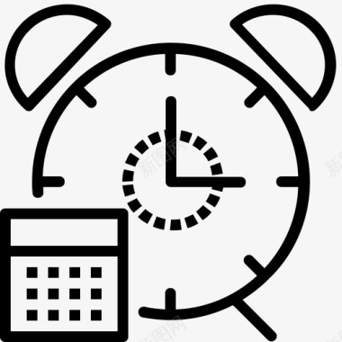 闹钟日历会议时间图标图标