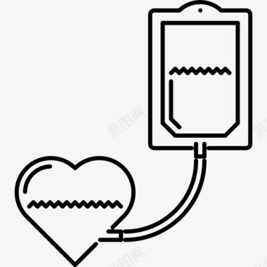输血心脏医院图标图标