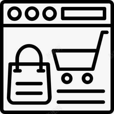 电子商务网站网上购物数字购物图标图标