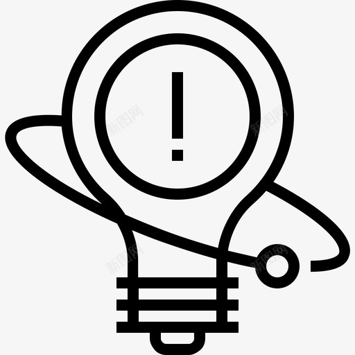 智能创意灯泡能源图标svg_新图网 https://ixintu.com 在线教育和在线学习 智能创意 灯泡 照明 电源 能源