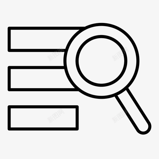 搜索业务查找图标svg_新图网 https://ixintu.com 业务 报表和分析细线 搜索 文本 查找 缩放
