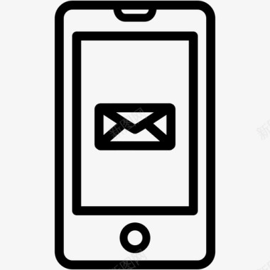 移动电子邮件iphone智能手机图标图标