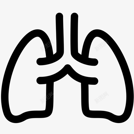 肺内脏器官图标svg_新图网 https://ixintu.com 内脏 医学概要 器官 科学 肺