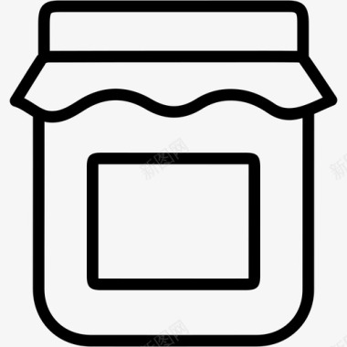 果酱罐容器食品图标图标