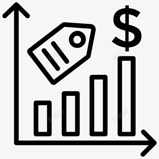 收入表市场分析销售图图标svg_新图网 https://ixintu.com 市场分析 收入表 销售图 项目管理线图标
