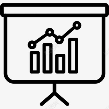 演示文稿图表显示器图标图标