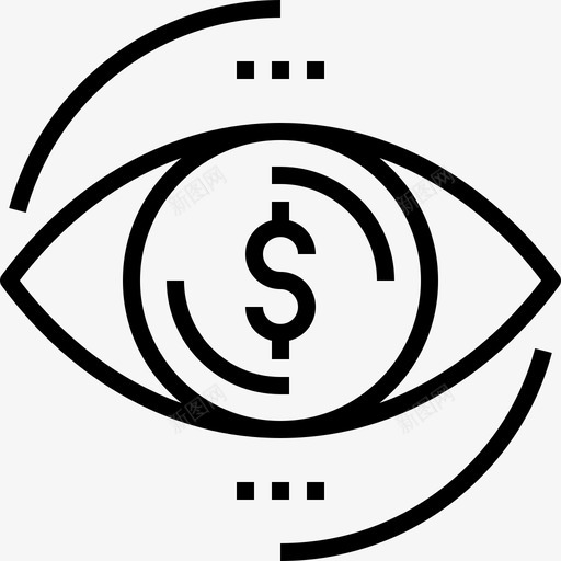 转换营销眼睛金钱图标svg_新图网 https://ixintu.com 数字营销02 眼睛 研究 转换营销 金钱