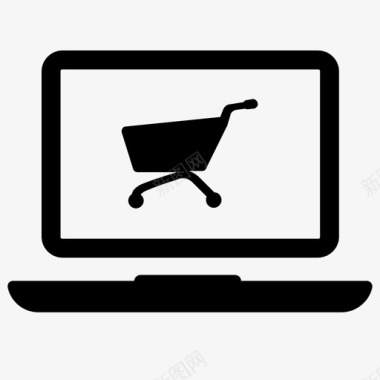 网上购物电子商务笔记本电脑图标图标
