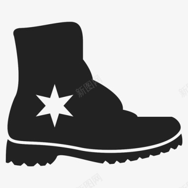 靴子服装时尚图标图标