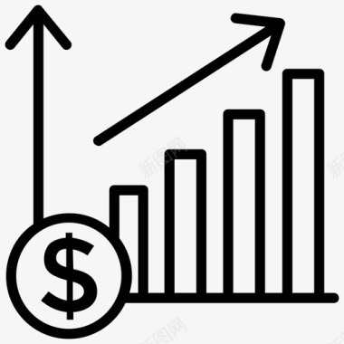 收入表未来销售市场分析图标图标