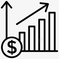 销售市场收入表未来销售市场分析图标高清图片