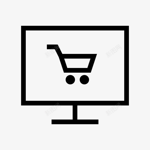 网店电脑五金图标svg_新图网 https://ixintu.com 五金 商业瘦身 电脑 网店 购物车
