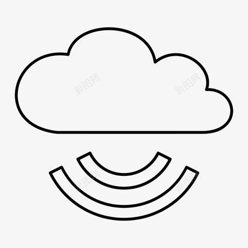 wifi云云计算云网络图标svg_新图网 https://ixintu.com wifi云 云网络 云计算 无线