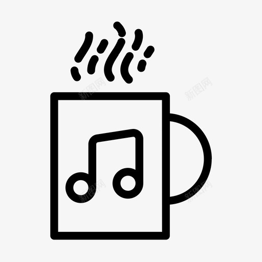 咖啡音乐咖啡声音咖啡杯图标svg_新图网 https://ixintu.com 咖啡声音 咖啡杯 咖啡音乐 放松 音乐和声音 音符
