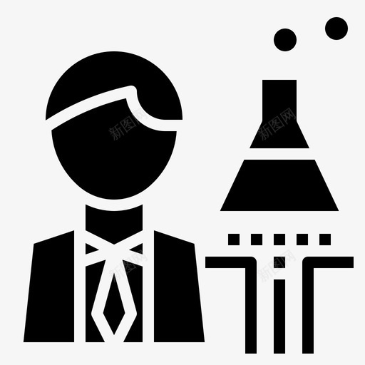 科学家化学配方图标svg_新图网 https://ixintu.com 化学 商业和金融字形 实验室 研究员 科学家 配方