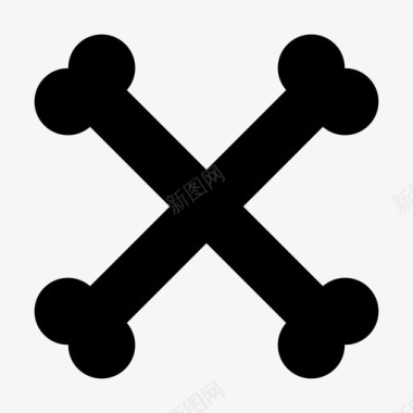 骨头十字架海盗图标图标