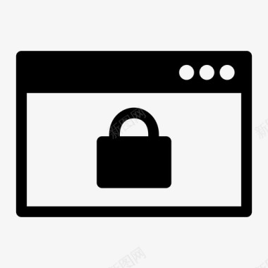 网络浏览器锁互联网接入在线浏览器图标图标