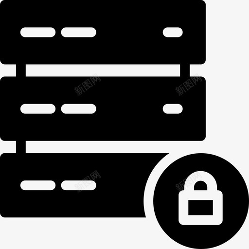 锁定服务器数据数据库图标svg_新图网 https://ixintu.com 代理 存储 数据 数据库 服务器卷1glyph 锁定服务器