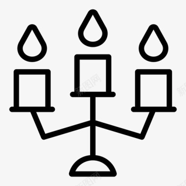烛台蜡烛黑暗图标图标
