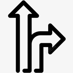 直行符号路口箭头直行图标高清图片
