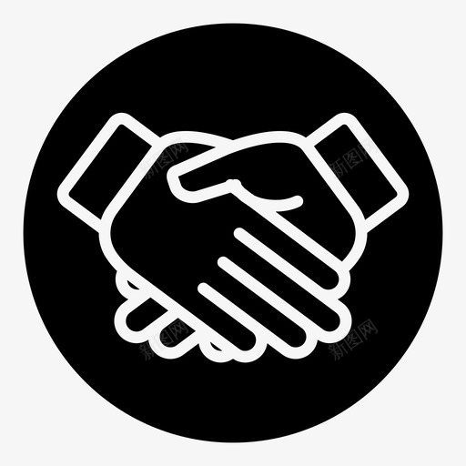 握手业务交易图标svg_新图网 https://ixintu.com 业务 交易 协议 合伙关系 合同 握手