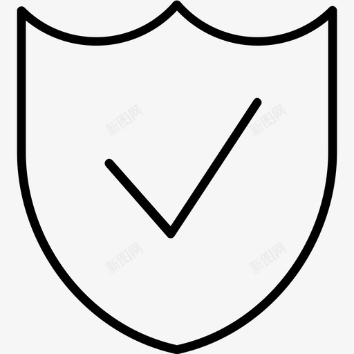 安全复选标记受保护图标svg_新图网 https://ixintu.com 受保护 复选标记 安全 屏蔽 电子商务
