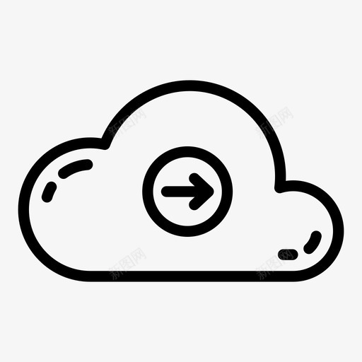 云导出云计算云数据图标svg_新图网 https://ixintu.com 云导出 云数据 云服务 云计算