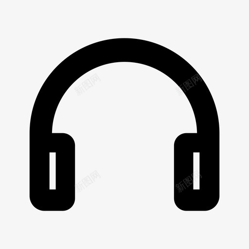 耳机设备听图标svg_新图网 https://ixintu.com 听 声音 耳机 设备 音乐