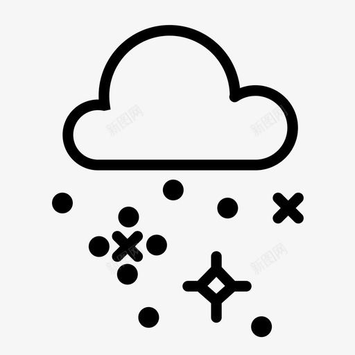 下雪圣诞节寒冷图标svg_新图网 https://ixintu.com 下雪 假日 冬天 圣诞节 寒冷