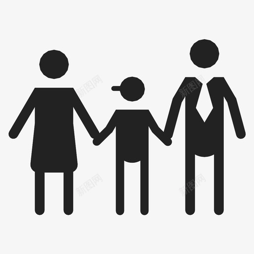 父母和儿子爸爸家人图标svg_新图网 https://ixintu.com 妈妈 家人 幸福的家庭 父母和儿子 爸爸