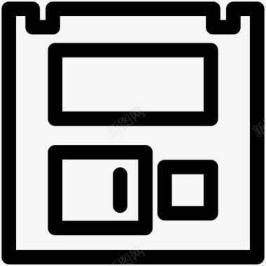 软盘存储器保存数据软盘图标图标