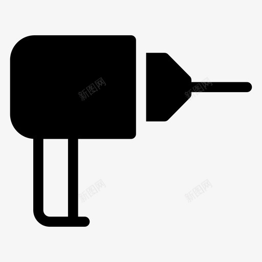 钻床商业机器图标svg_新图网 https://ixintu.com 商业 建筑符号图标 机器 钻床