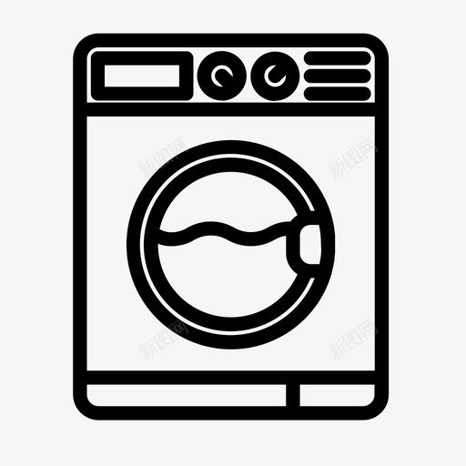 洗衣机清洁家用图标svg_新图网 https://ixintu.com 家用 洗衣机 清洁