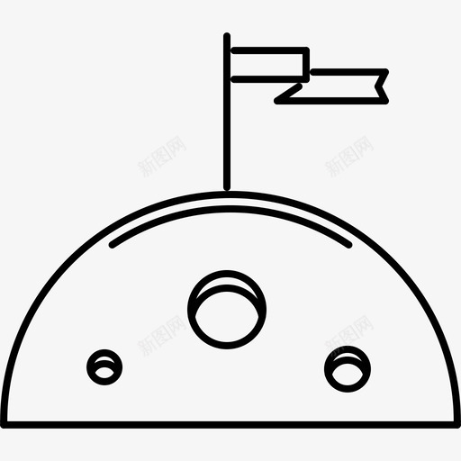 行星天文学旗帜图标svg_新图网 https://ixintu.com 天文学 太空 太空轮廓64x64 恒星 旗帜 行星