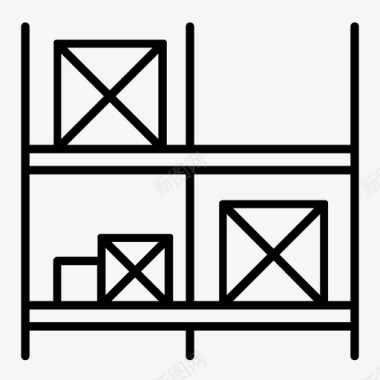 储存装箱保留图标图标