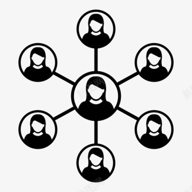 人物群体网络图标图标