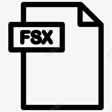 fsx格式文件格式大纲图标图标