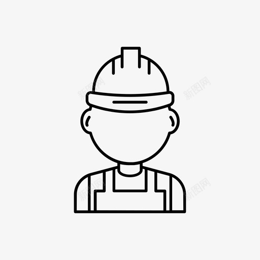 工人建筑工人承包商图标svg_新图网 https://ixintu.com 头盔 工人 建筑工人 承包商