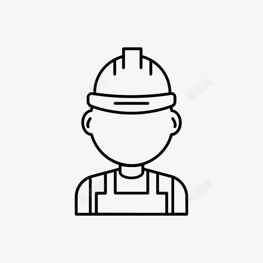 工人建筑工人承包商图标svg_新图网 https://ixintu.com 头盔 工人 建筑工人 承包商