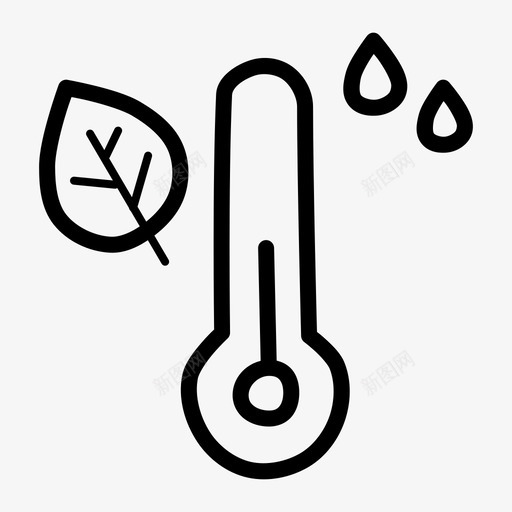 温度计秋天湿度图标svg_新图网 https://ixintu.com 季节 温度 温度计 湿度 秋天 秋天涂鸦